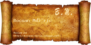 Bocsan Móric névjegykártya